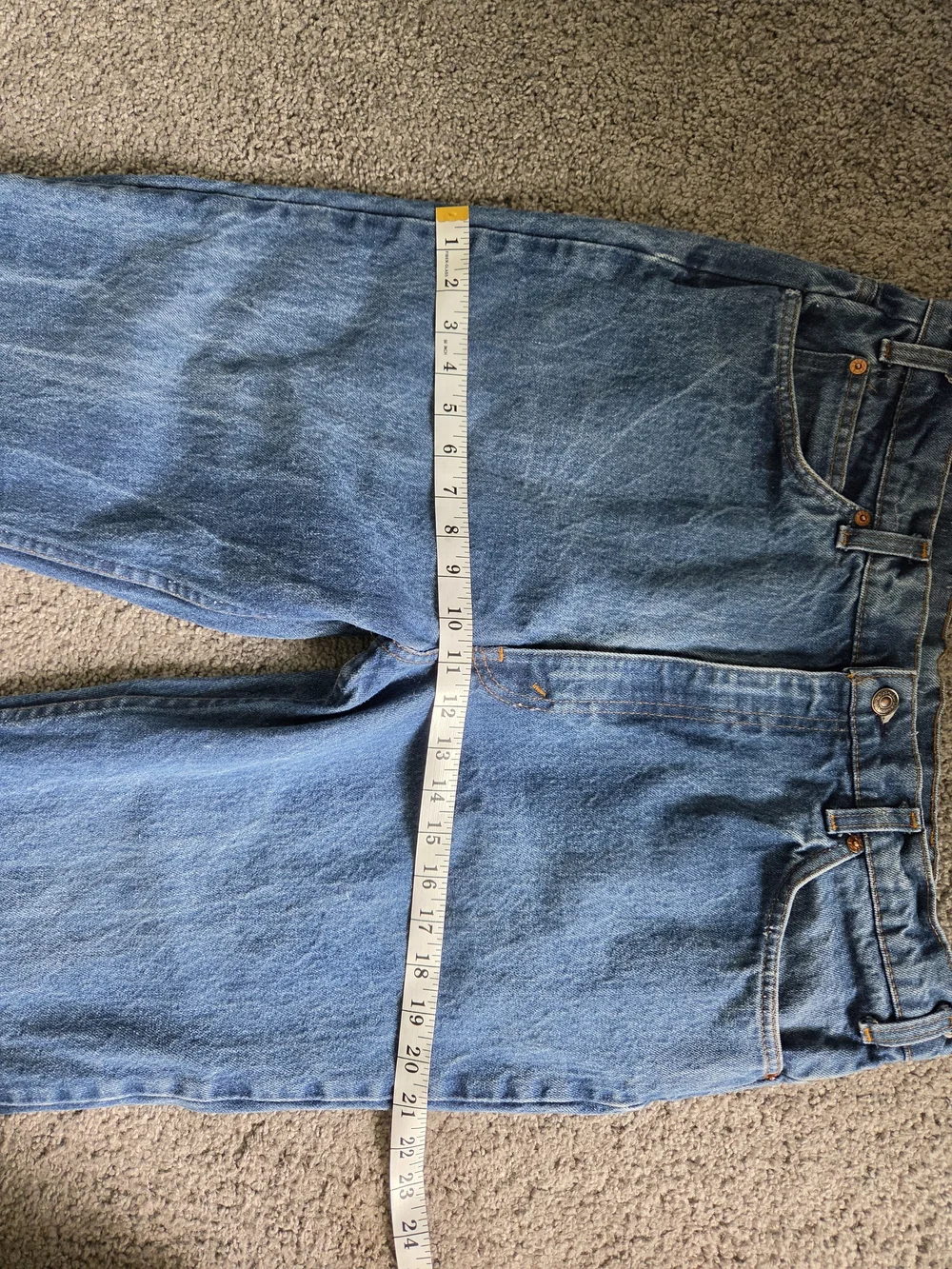 Vintage 1980's Mens Levi's Orange Tab 502 Denim Blue Jeans 36x33 Classic Fit